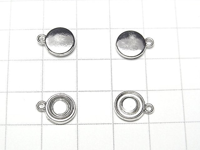 [Video] Metal parts Magnet type Clasp with Jump Ring 14x9mm Silver color 2pairs