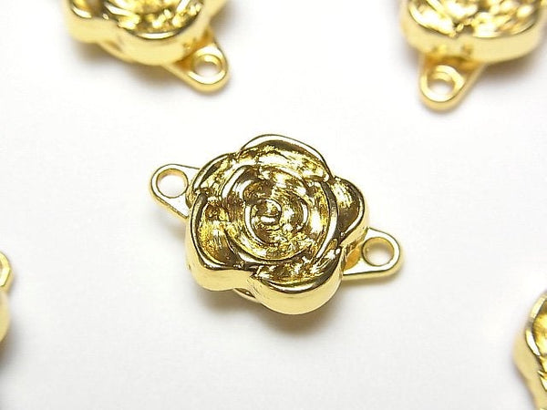 [Video] Metal parts Magnet type Clasp with Jump Ring 17x11mm Flower Gold color 1pair