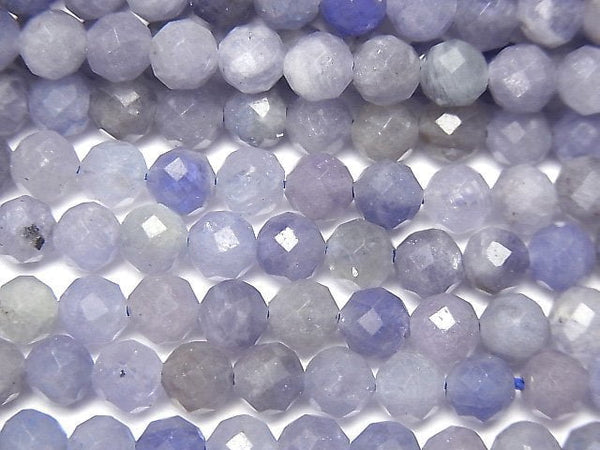 [Video] High Quality! Tanzanite AA++ Faceted Round 5mm half or 1strand beads (aprx.15inch / 36cm)