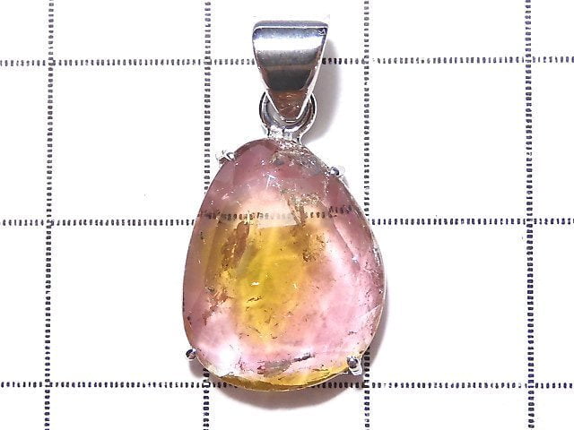 [Video] [One of a kind] Bi-color Tourmaline AAA- Pendant Silver925 NO.40