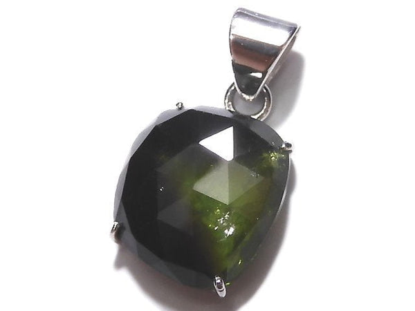 [Video] [One of a kind] Green Color Tourmaline AAA- Pendant Silver925 NO.37