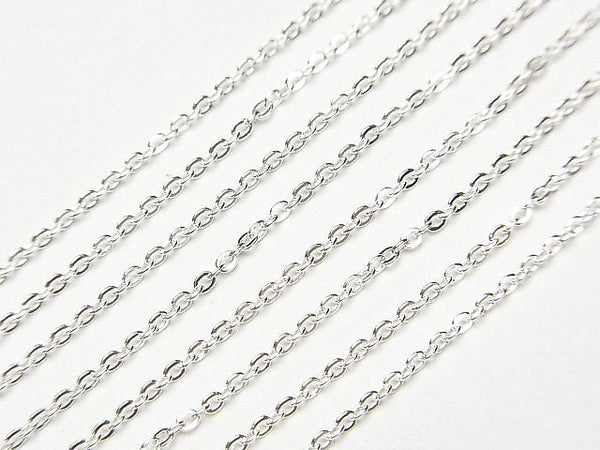 Silver925 Flat Cable Chain 1.2mm Pure Silver Finish 10cm