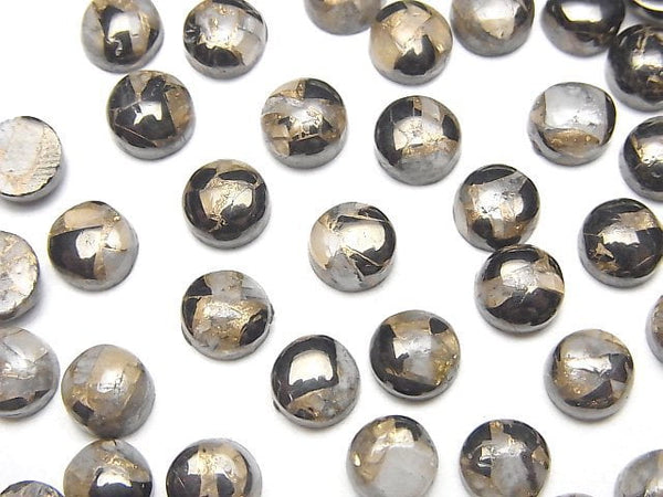 [Video]Copper Calcite Obsidian AAA Round Cabochon 6x6mm 5pcs