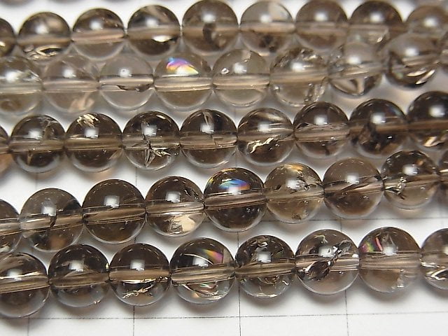 [Video] Smoky Iris Quartz AAA- Round 6mm half or 1strand beads (aprx.15inch / 37cm)