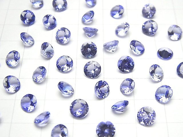 [Video] High Quality Tanzanite AAA Loose stone Round Faceted 6x6mm 1pc