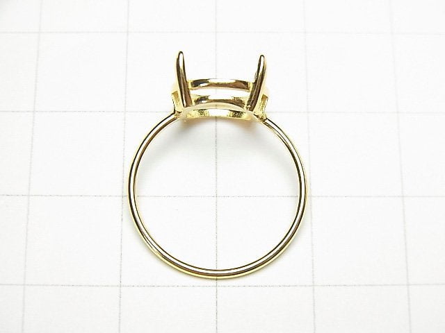 [Video] Silver925 Ring Frame (Prong Setting) Round Faceted 10mm 18KGP 1pc