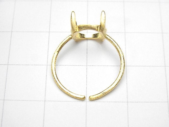 [Video] Silver925 Ring Empty Frame (Nail Clasp) Round 9mm Hairline 18KGP Free Size 1pc