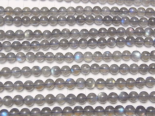 [Video] High Quality Labradorite AAA- Round 6mm half or 1strand beads (aprx.15inch / 38cm)