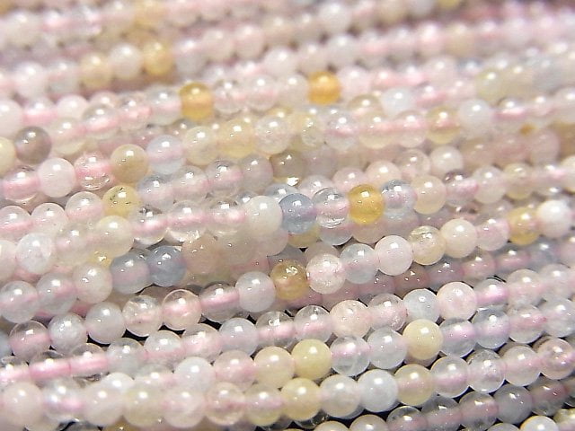 [Video] Beryl Mix (Multicolor Aquamarine) AA++ Round 2mm 1strand beads (aprx.15inch / 38cm)
