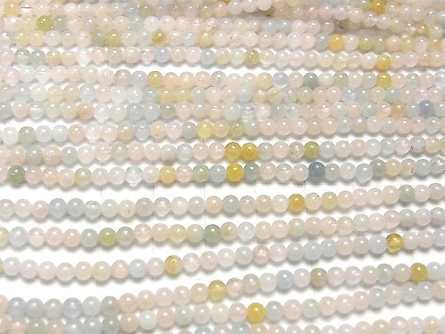 [Video] Beryl Mix (Multicolor Aquamarine) AA++ Round 3mm 1strand beads (aprx.15inch / 38cm)