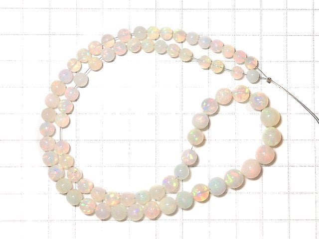 [Video] [One of a kind] Top Quality Precious Opal AAAAA Round 4.5-7mm Size Gradation 1strand beads (aprx.16inch / 40cm) NO.5