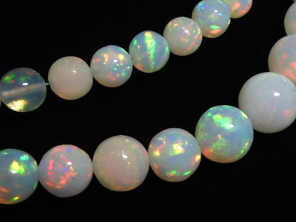 [Video] [One of a kind] Top Quality Precious Opal AAAAA Round 5-8.5mm Size Gradation 1strand beads (aprx.16inch / 40cm) NO.7