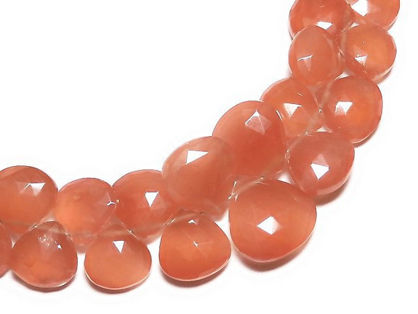 [Video] [One of a kind] Peru Rhodochrosite AAA- Chestnut Faceted Briolette 1strand beads (aprx.7inch / 18cm) NO.1
