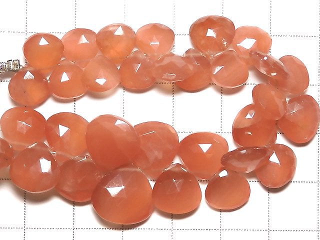 [Video] [One of a kind] Peru Rhodochrosite AAA- Chestnut Faceted Briolette 1strand beads (aprx.7inch / 18cm) NO.1