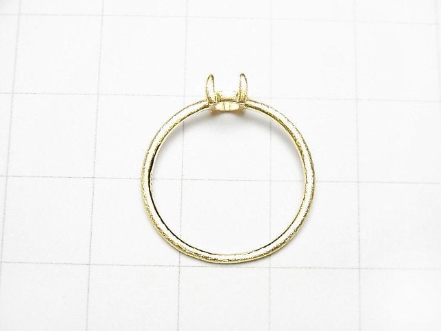 [Video] Silver925 Ring Frame (Prong Setting) Oval 6x4mm Hairline 18KGP 1pc