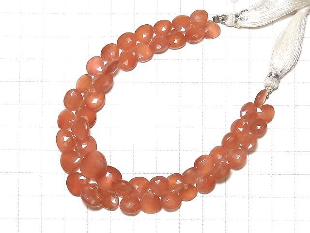 [Video] [One of a kind] Peru Rhodochrosite AAA- Chestnut Faceted Briolette 1strand beads (aprx.7inch / 18cm) NO.3