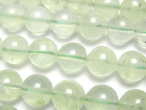 [Video] Prehnite AAA- Round 10mm half or 1strand beads (aprx.15inch / 37cm)