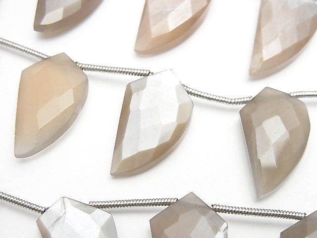 High Quality Brown Moonstone AAA- Deformed Faceted Marquise 1strand beads (aprx.9inch / 22cm)
