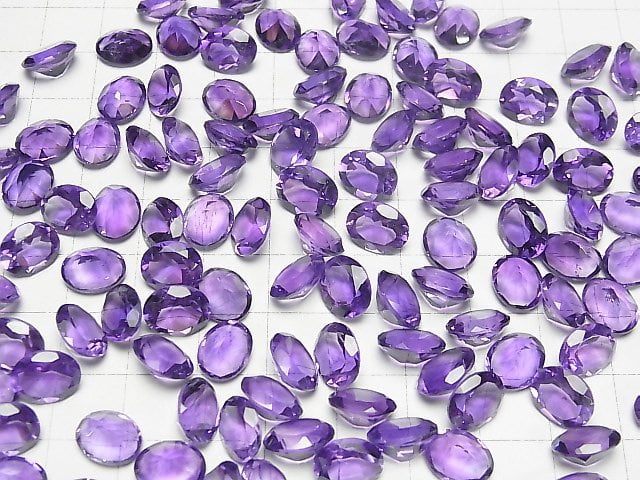[Video]High Quality Amethyst AAA- Loose stone Oval Faceted 10x8mm 4pcs