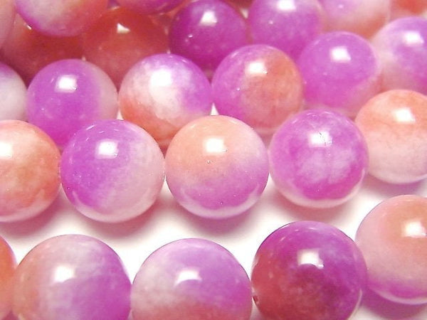 Red x Purple Jade Round 12mm 1strand beads (aprx.15inch / 36cm)