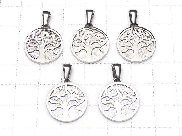 [Video] Meteorite Tree of Life Designed Coin Pendant 17mm Silver925