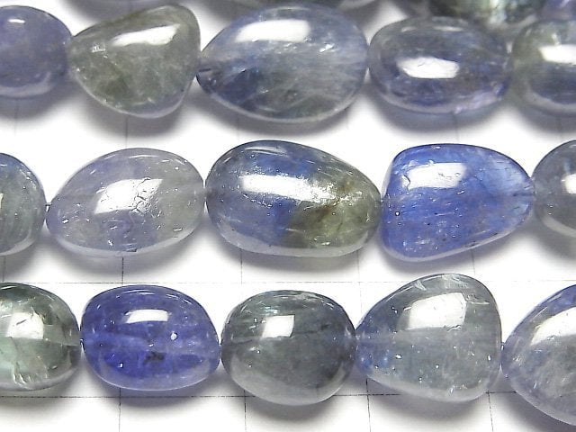 [Video] High Quality Bi-color Tanzanite AAA- Nugget 1strand beads (aprx.7inch / 18cm)