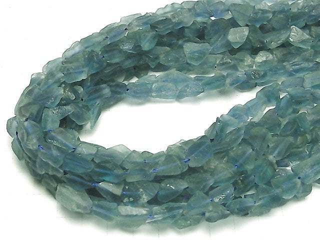 [Video] Blue Green Fluorite Rough Rock Nugget [S size] 1strand beads (aprx.15inch/36cm)