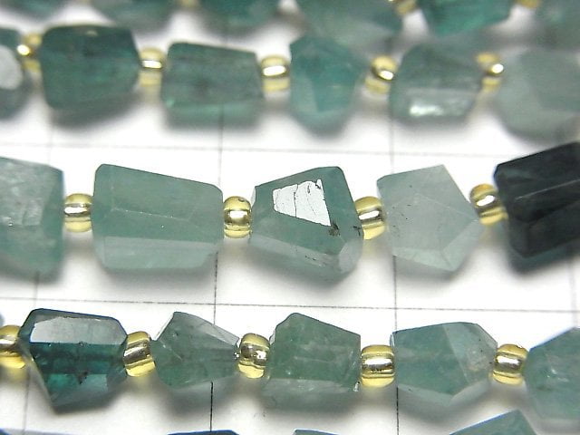 [Video] Grandidierite AAA- Faceted Nugget 1strand beads (aprx.7inch / 18cm)