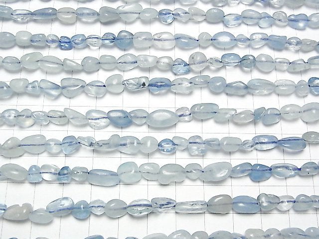 [Video] Aquamarine AA+ Nugget 1strand beads (aprx.15inch / 37cm)
