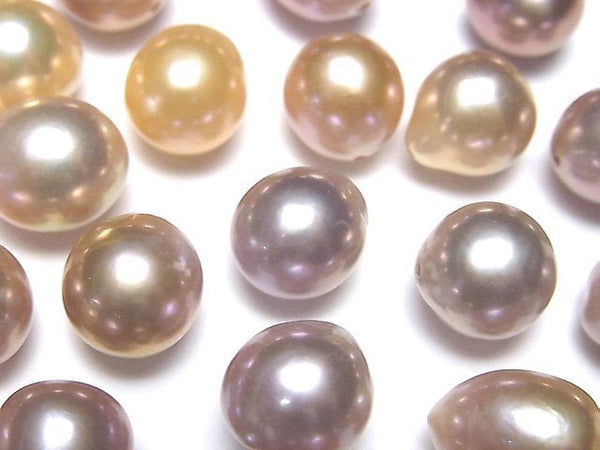 [Video] Fresh Water Pearl AAA- Drop-Baroque 10-14mm [Half Drilled Hole] Natural color Lavender 3pcs
