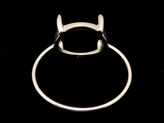 [Video] [Japan] [K10 Yellow Gold] Ring empty frame (claw clasp) Sideways Oval Cabochon 10x8mm 1pc