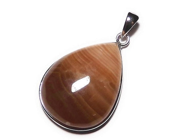 [Video] [One of a kind] Brown color Rhodochrosite AAA Pendant Silver925 NO.15