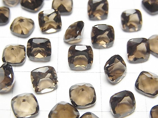 [Video] High Quality Smoky Quartz AAA Loose stone Square Faceted 6x6mm 5pcs