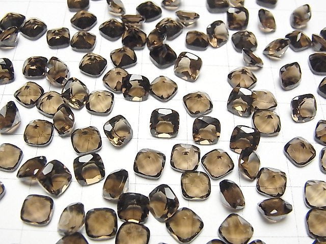 [Video] High Quality Smoky Quartz AAA Loose stone Square Faceted 6x6mm 5pcs