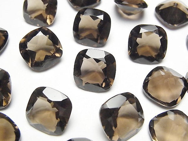 [Video] High Quality Smoky Quartz AAA Loose stone Square Faceted 12x12mm 2pcs