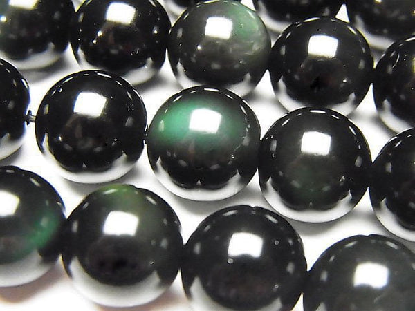 [Video] Green Obsidian Round 12mm half or 1strand beads (aprx.15inch / 37cm)