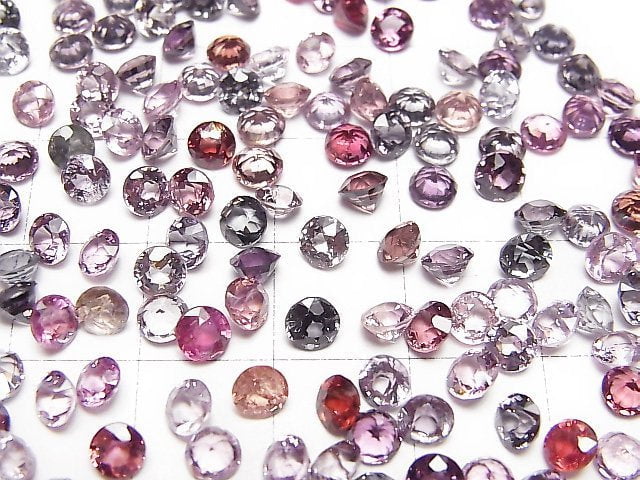 [Video]High Quality Multicolor Spinel AAA Loose stone Round Faceted 4x4mm 5pcs