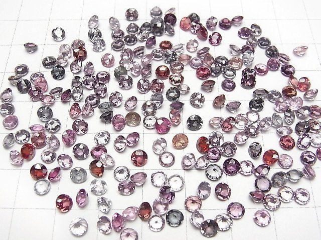 [Video]High Quality Multicolor Spinel AAA Loose stone Round Faceted 4x4mm 5pcs