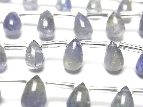 [Video]High Quality Bi-color Tanzanite AAA- Drop (Smooth) 1strand beads (aprx.7inch/18cm)