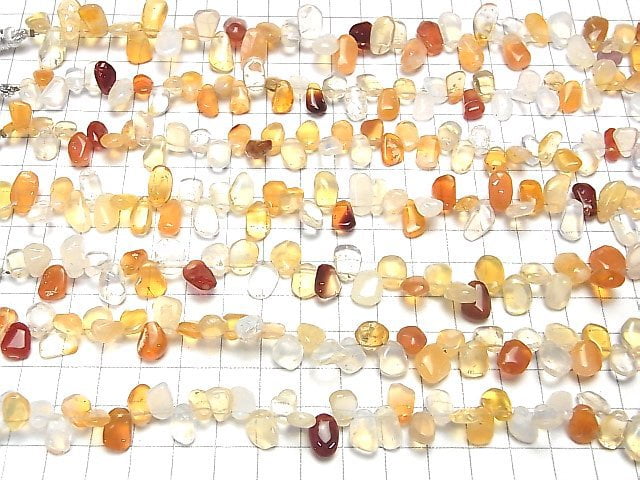 [Video] Mexican Opal (Fire Opal) AA++ Rough Nugget 1strand beads (aprx.7inch / 18cm)