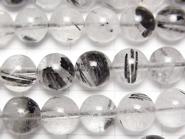 [Video] Tourmaline Quartz AA++ Round 8mm half or 1strand beads (aprx.15inch / 36cm)