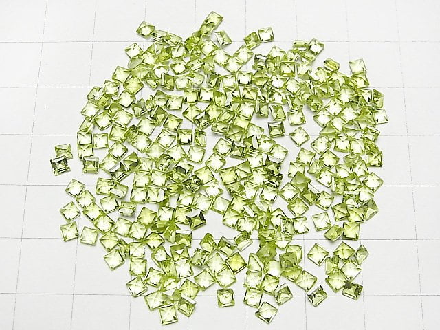 [Video] High Quality Peridot AAA Loose stone Square Faceted 3x3mm 10pcs