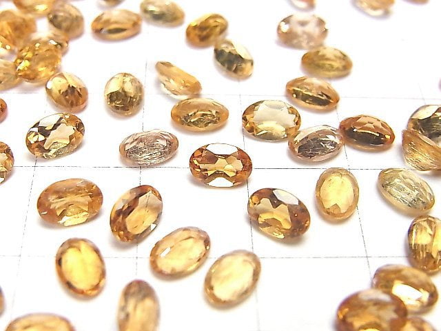 [Video] High Quality Imperial Topaz AAA- Loose stone Oval Faceted 6x4mm 5pcs