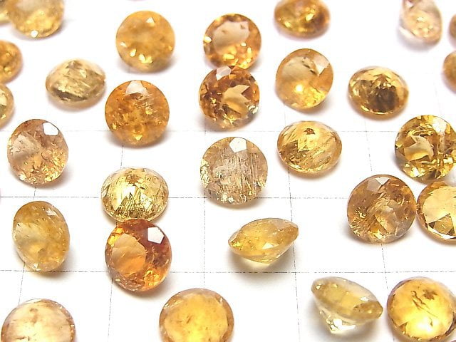 [Video] High Quality Imperial Topaz AAA- Loose stone Round Faceted 8x8mm 2pcs