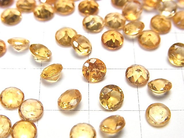 [Video] High Quality Imperial Topaz AAA- Loose stone Round Faceted 5x5mm 3pcs