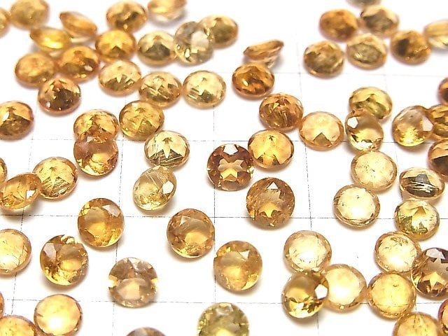 [Video] High Quality Imperial Topaz AAA- Loose stone Round Faceted 5x5mm 3pcs