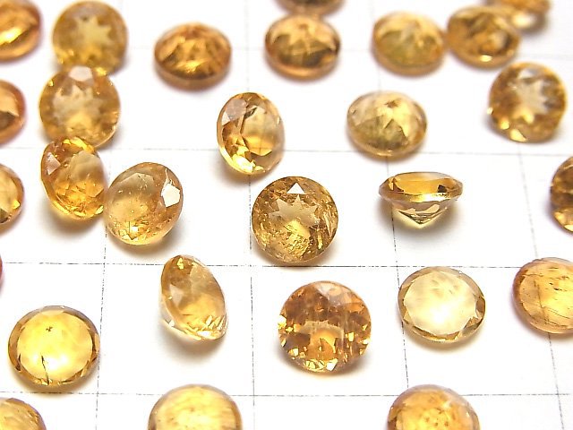 [Video] High Quality Imperial Topaz AAA- Loose stone Round Faceted 6x6mm 2pcs