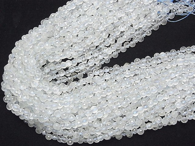 [Video] High Quality! Natural White Topaz AA++ Onion Faceted Briolette 6x6x6mm half or 1strand beads (aprx.15inch / 37cm)