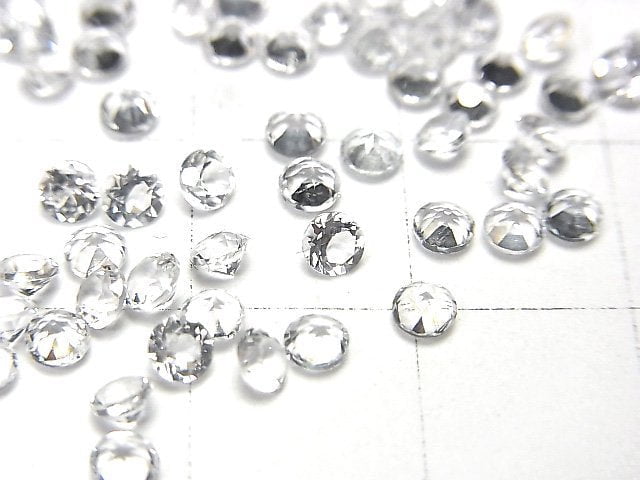 [Video] High Quality White Topaz AAA Loose stone Round Faceted 3x3mm 20pcs