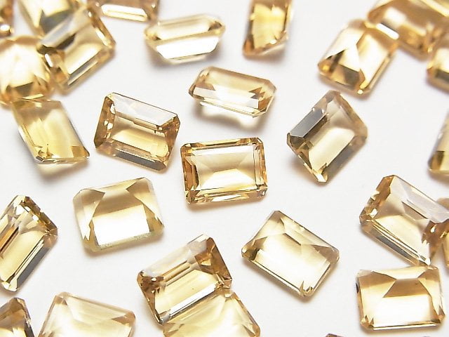 [Video] High Quality Citrine AAA Loose stone Rectangle Faceted 8x6mm 4pcs